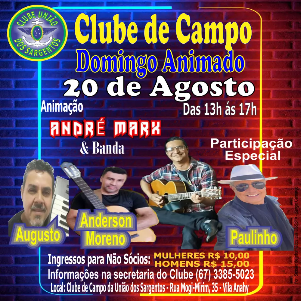 Domingo Animado no Clube de Campo 20/08/2023